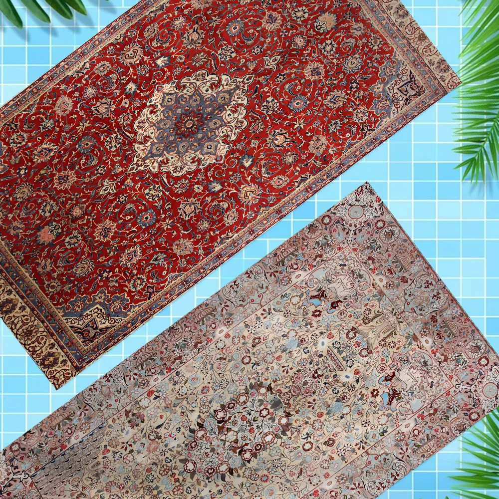 Boho Persian Rug Pattern Microfiber Printed Beach Towel Mountain Climbing Yoga Beach Swimming Running Absorbent Soft Towel 2