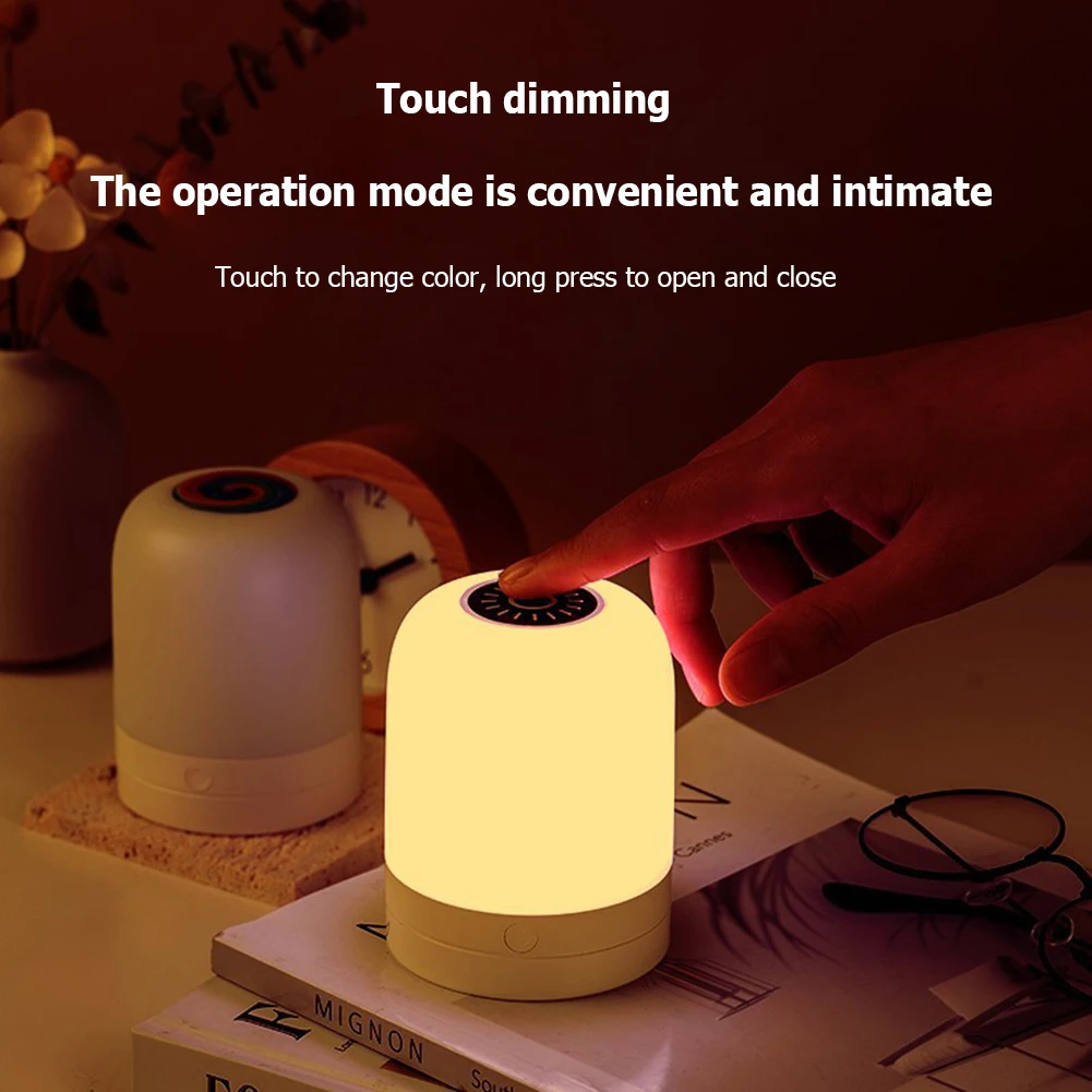USB Smart Night Light Touch Sensor Bedside Table Lamp Bedroom Sleep