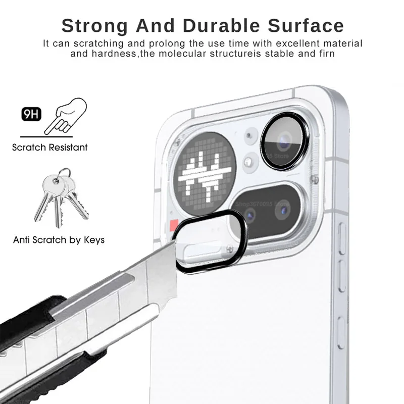 3D Curved Camera Protective Glass with Metal Ring Lens Cover