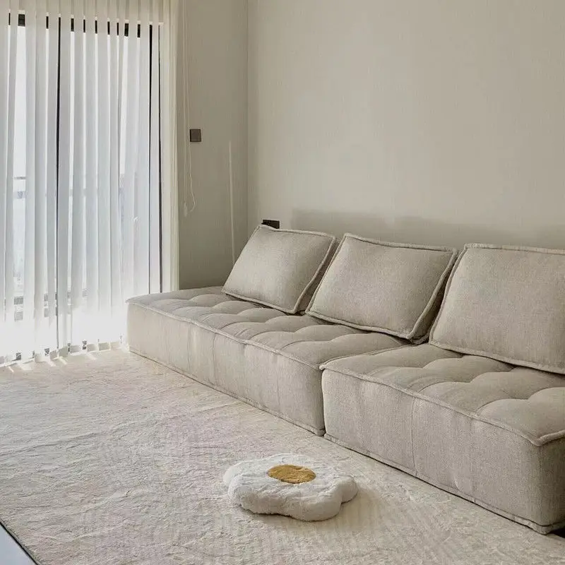 버터 두부 블록 소파, 미니멀리스트 기술, 천 블록 모듈, 2 인 조합, 소형 플랫 플로어 소파, 1 인용