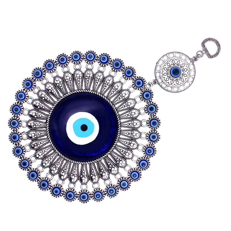 Turkish Blue for Evil Eye Decor Wall Hanging Pendant Amulets Ornament for Key Ring Home Garden for Protection Blessing Lucky Gif 3