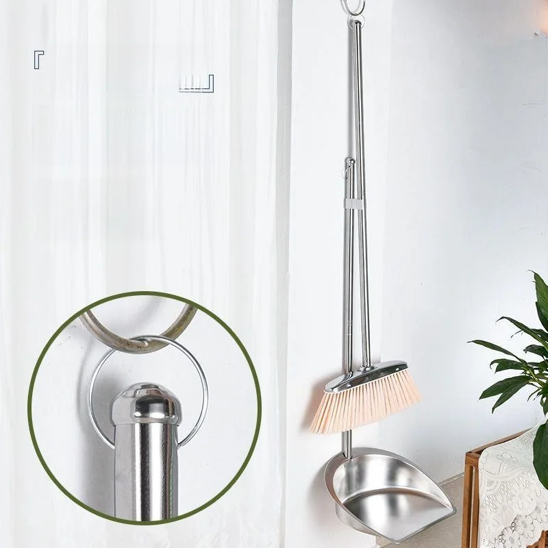 Stainless Steel Iron Broom Dustpan Set Indoor High End Sweeper Scrape Spoon Single Piece Garbage Shovel Family Cleaning Tools - 4