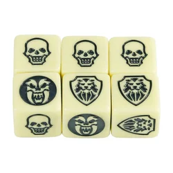 Opaque Color D6 Game Dice Set - 6 Pieces for Board and Table Games (Opaque Ivory)