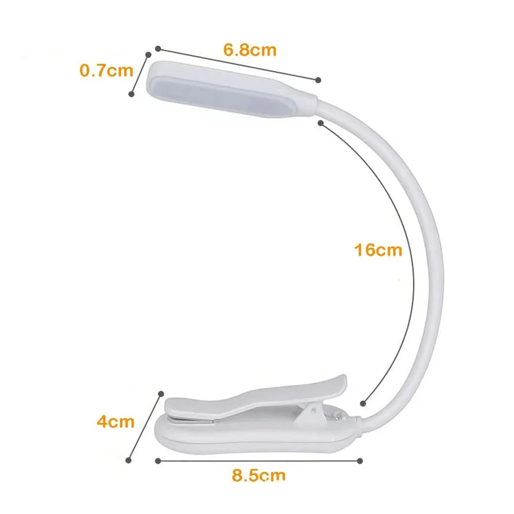 Adjustable USB Clip-On Reading Light with Eye Care LED Technology
