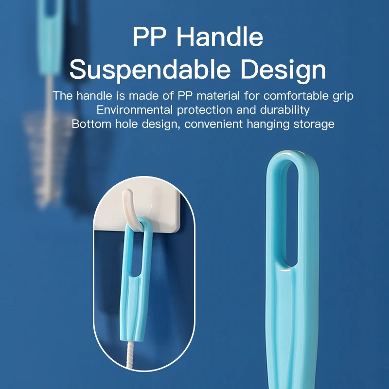 Simple Nylon Baby Feeding Milk Bottle Nipple Brush Set 2 Pack bottle brush,bottle cleaning brush,cleaning brush,cleaning brush set