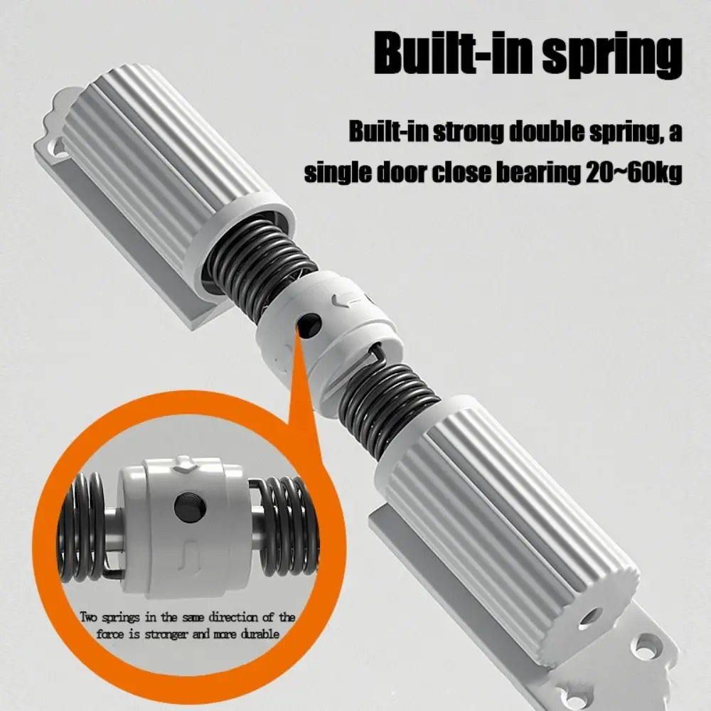 Sturdy Spring Automatic Door Closer Adjustable Mute Door Closing Device Invisible Aluminium Alloy Stopper Children's Room