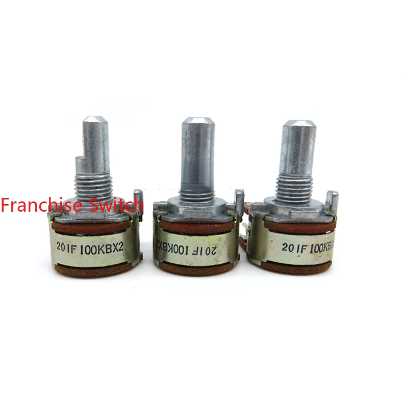 

10PCS 16-type Audio Volume Adjustable Duplex Potentiometer B100K 15 Half Shaft