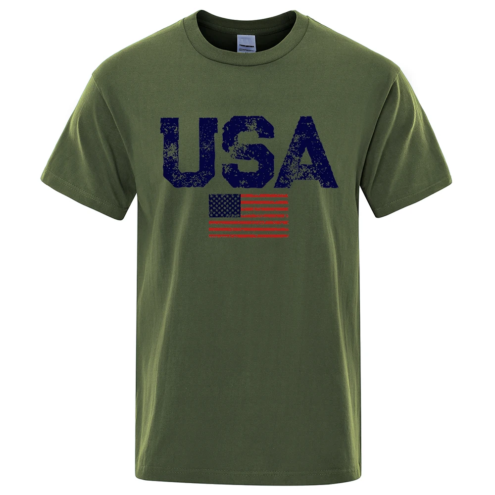 Vintage Usa Flag Street Print Male T Shirts Hip Hop Street Tshirt Summer Casual… - Image 4