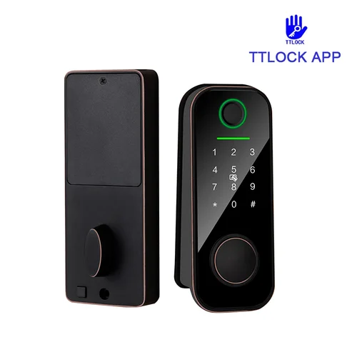 Tuya TTlock 스마트 홈 블루투스 지문 잠금 장치, 스마트 도어락, 디지털 비밀번호 앱 원격 잠금 해제, 전자 잠금 장치 7