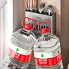 1-Piece Kitchen Utensil Rack-Multifunctional Draining Chopstick Holder Wall-Mounted or Freestanding Cutlery Storage Box Plastic 4