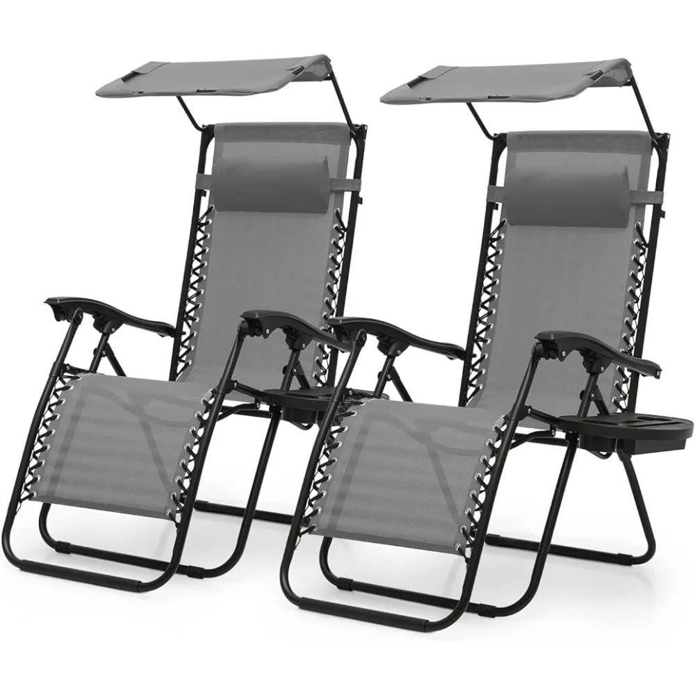 

Set of 2 Outdoor Zero Gravity Chair Reclining Lounger Mesh Back Recliner Relaxing Furniture Freight free