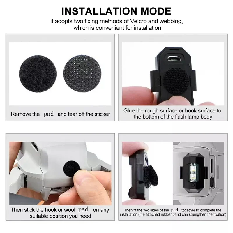 LED Flash Emergency Light Warning Lamp USB Rechargeable Mini Signal Light Drone Strobe 7 Colors DIY Parts Signal Indicator led light emergency light