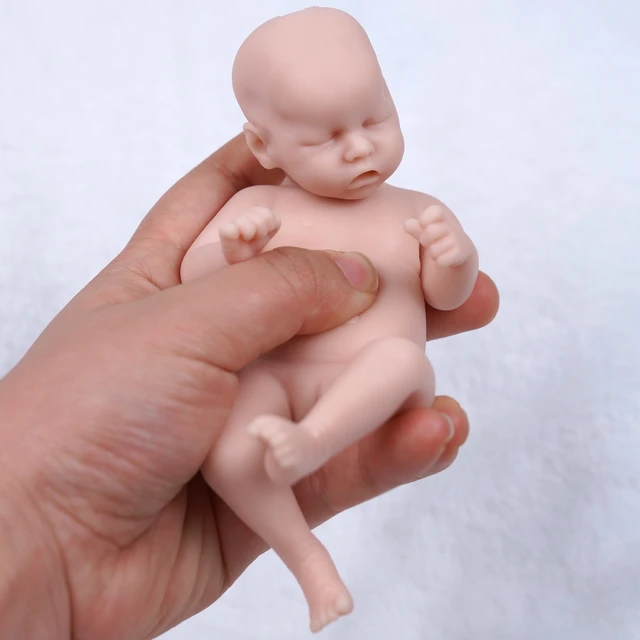 Tiny Sleeping 6 inches Born Early Baby Micro Preemie Mini Full Silicone Baby  Cheap Doll Unpainted