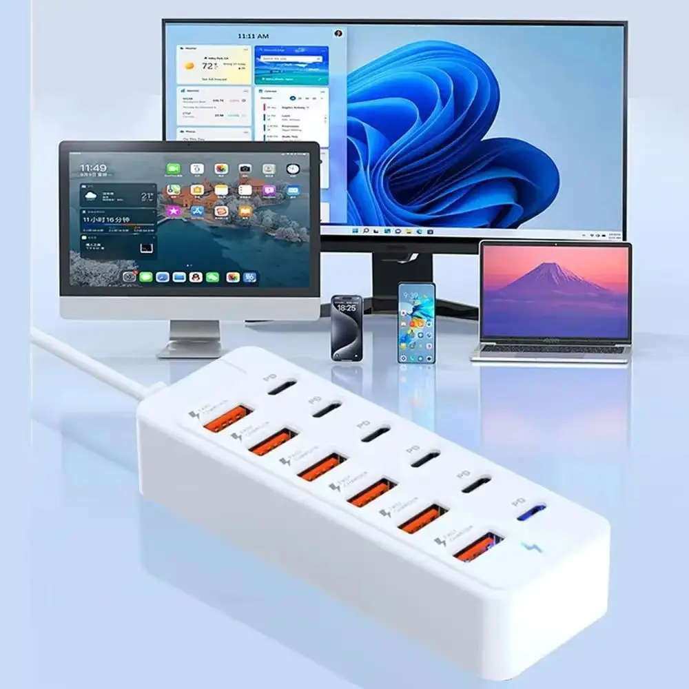 รูปสินค้า แท่นชาร์จ USB 12 พอร์ต ชาร์จเร็ว สำหรับมือถือและโน๊ตบุ๊ก