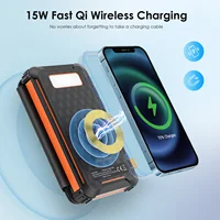 Solar Power Bank, солнечное зарядное устройство SenDeluz емкостью 26800 мАч, встроенный аккумулятор Solar Power Bank с 4 кабелями и беспроводной зарядкой — изображение 5