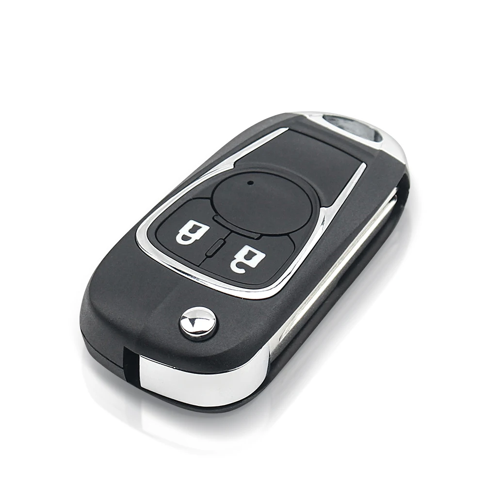 KEYYOU Modified Flip Key Shell For Chevrolet LOVA Sail Epica Lechi Spark Folding 2 Buttons Remote Car Key Case Left/Right Blade Key Case Car Key Shell