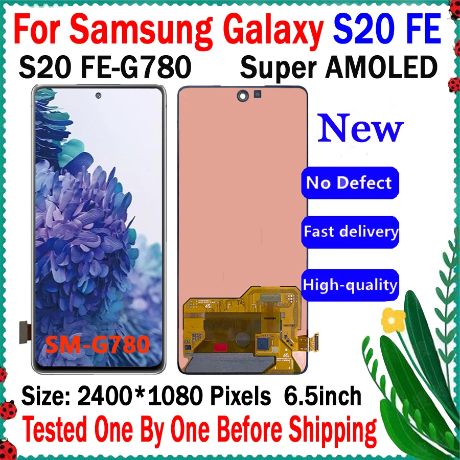 

Free Shipping 6.5'' Super Amoled LCD For Samsung S20 FE G780F S20 Fan Edition LCD 4G Display Touch Screen Digitizer