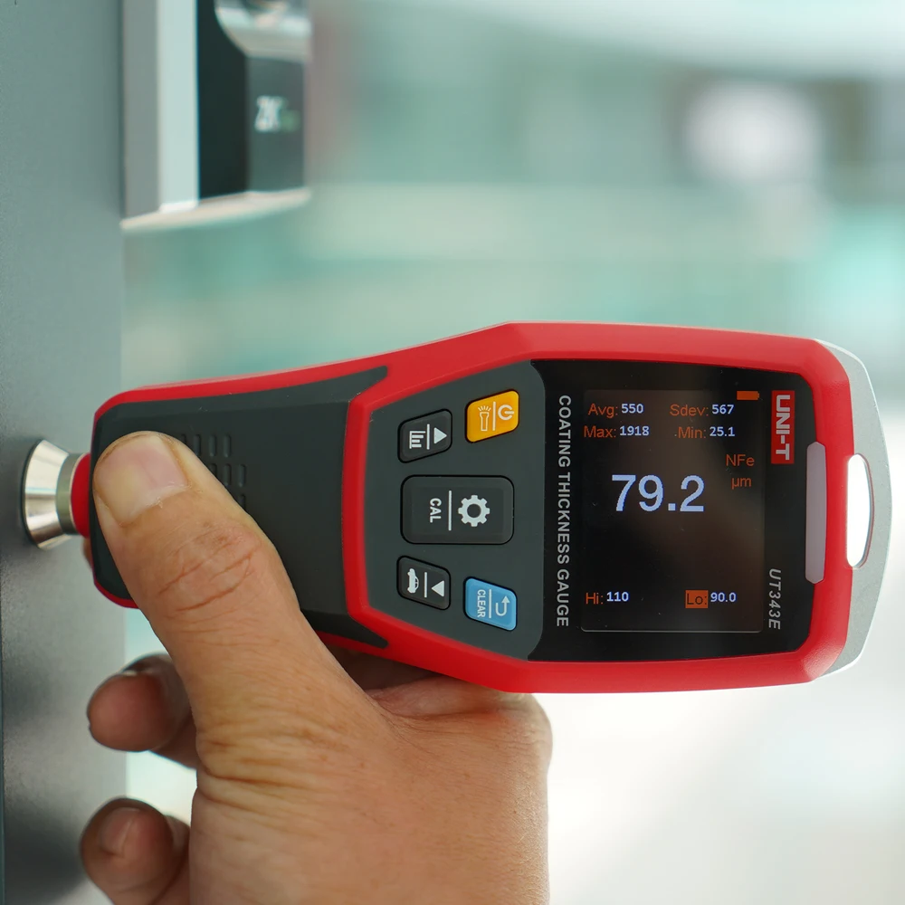 UNI-T UT343E Coating Thickness Gauge 0-2000&micro;m Car Film Paint Thickness Tester TFT Screen Display With Bluetooth