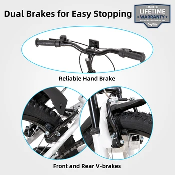 JOYSTAR 20 Inch Kids' Bike for Kids Ages 5-13 Years Old, Dual-Suspension Kids Mountain Bike 4