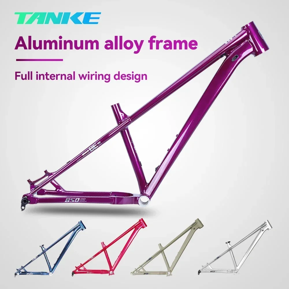 Bicycle frame TANKE Hard Tail MTB Frame AM Mountain Bike Frame 26er 27.5 Inch High-strength aluminum alloy Height 155-188cm Ultralight BOOST
