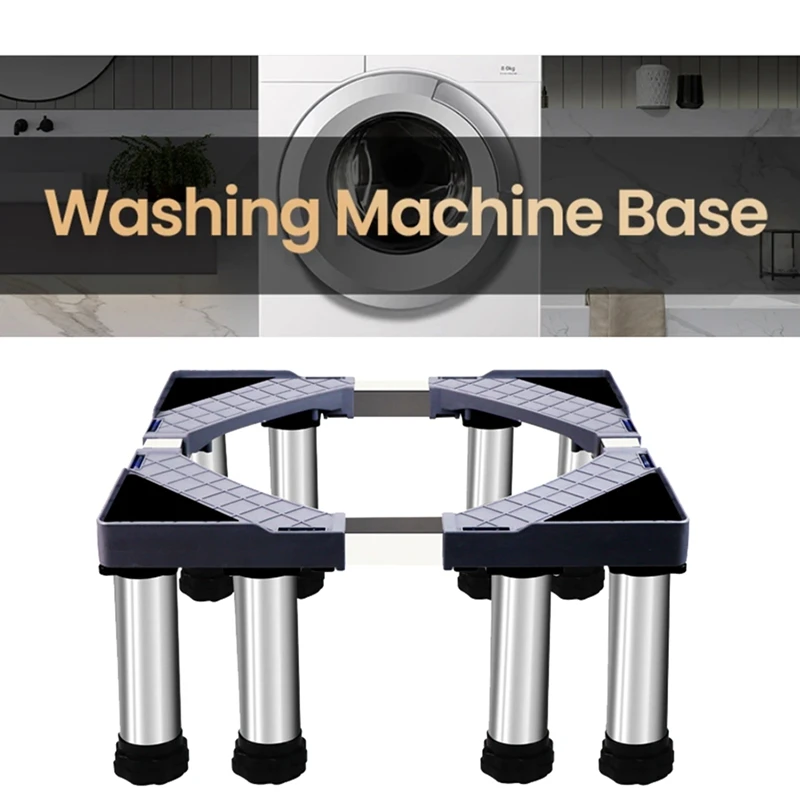 

Washing Machine Base Adjustable Refrigerator Base Anti-Slip And Anti-Vibration Dryer Holder Raised Base Bathroom Tools