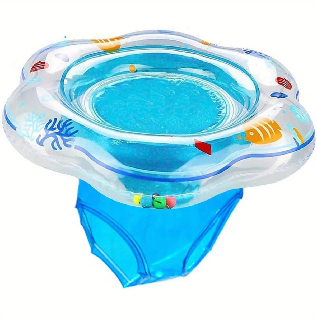 Baby Swimming Lifebuoy Baby Swimming Bath Swimming Training Environmental Safety Double Airbag Blue Swimming Ring