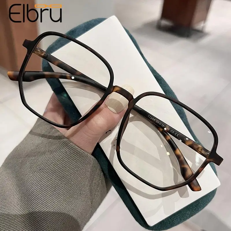 

Elbru Myopia Glasses Frame Fashion Women Men Ultralight Square Nearsighted Eyeglasses Unisex Anti Blue Light Eyewear 0-100..-400