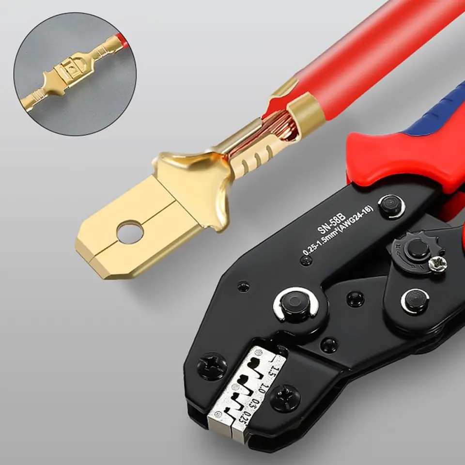 Electrical Crimp Terminals 270PCS - 2.8mm-4.8mm-6.3mm Insulated Spade Connectors Male Female Assorted Kit for Vehicle DIY image 3