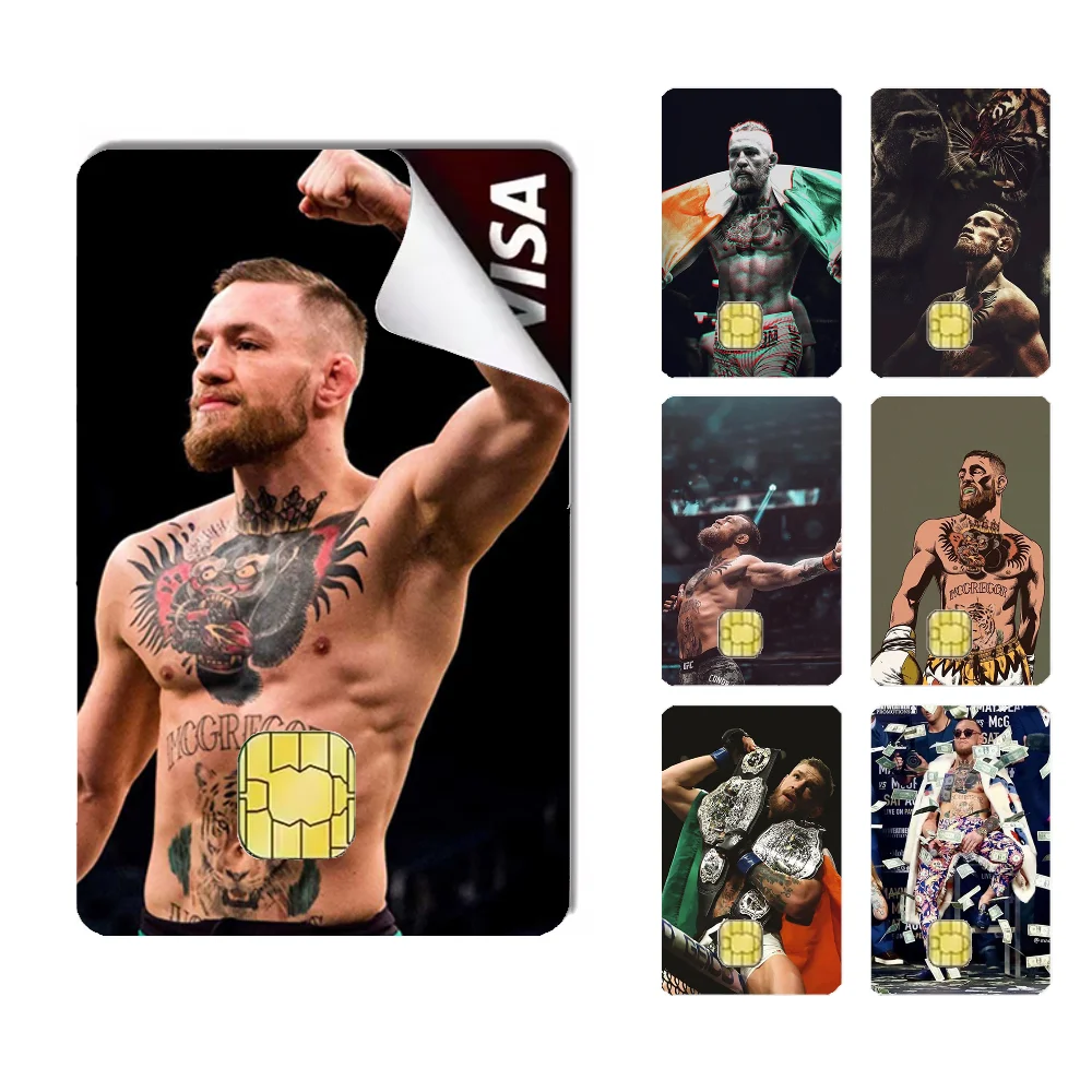 C-Conor Boxing McGregor Stickers Cartoon Credit Card Visa Debit Bank Charge Card Bus Metro Waterproof Sticker Decal Decoration