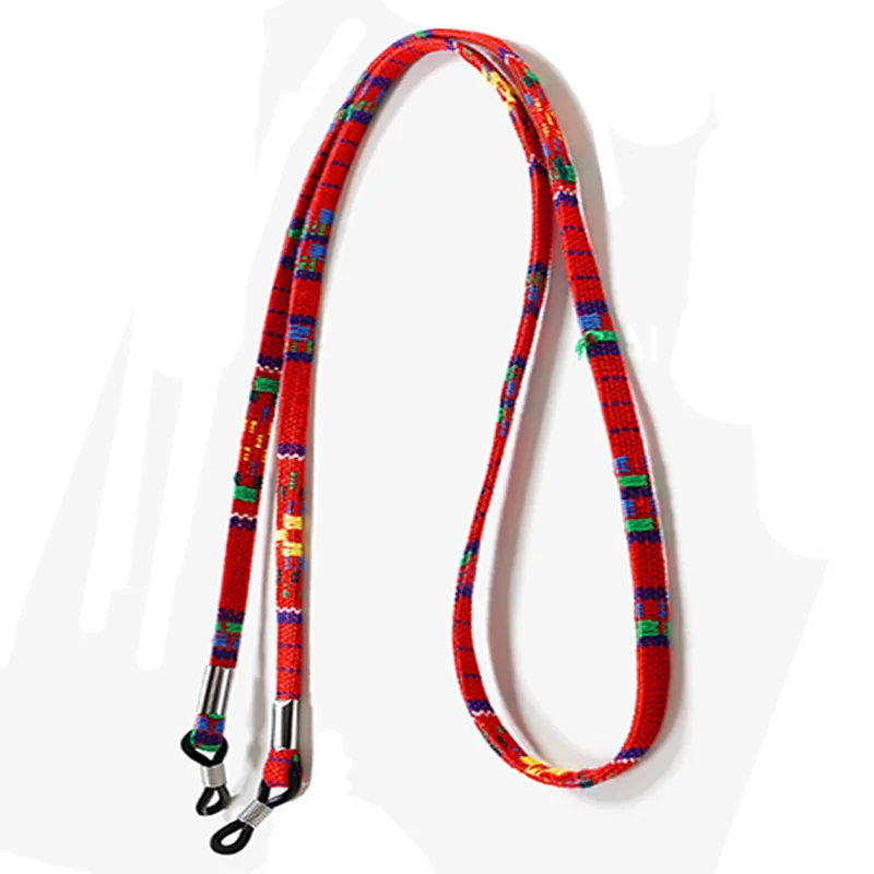 Fashion Colorful Sunglasses Glasses Rope National Wind Hanging Neck Cloth Eyeglass Chain Lanyards Available in Multiple Colors