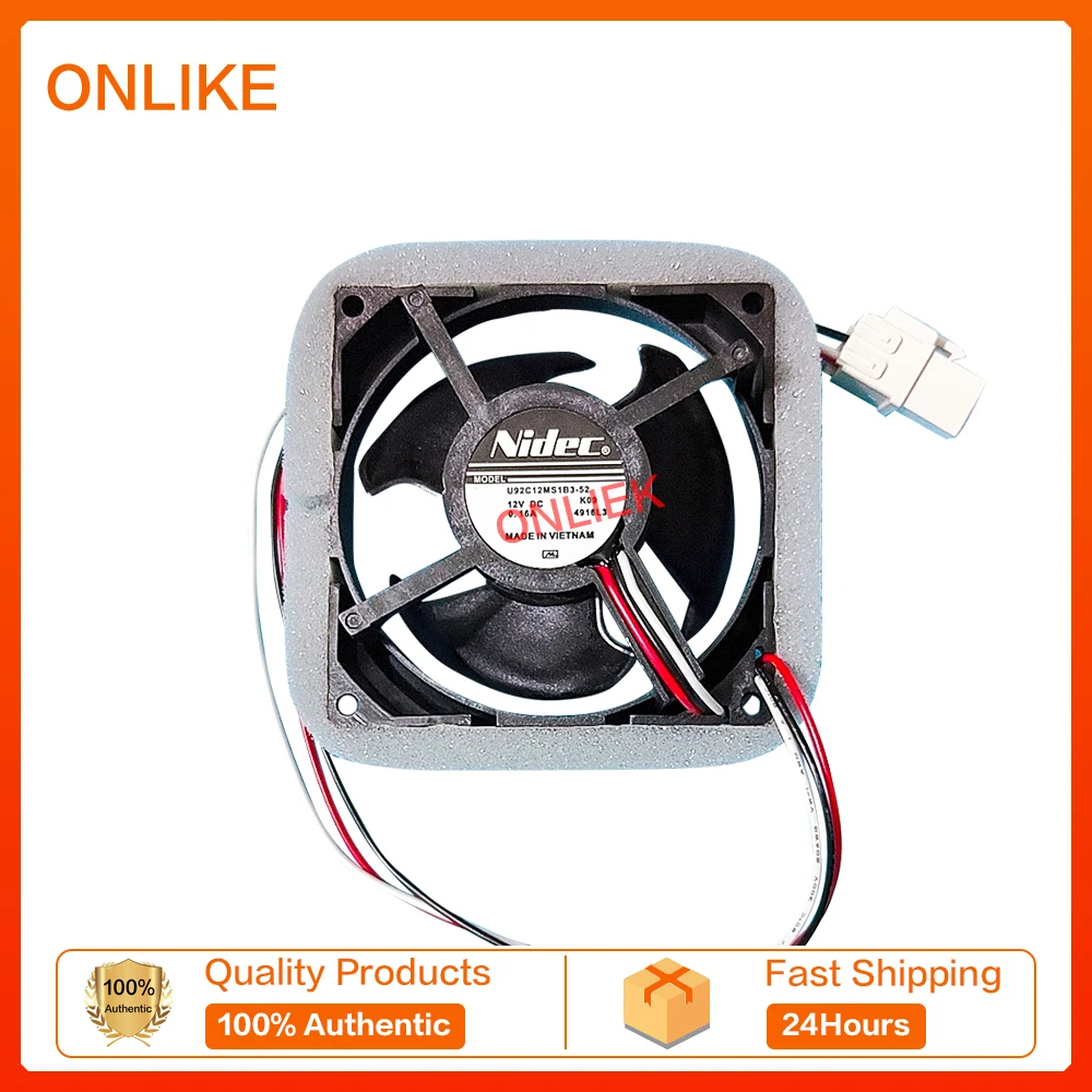 Refrigerator Cooling Fan For U92C12MS1B3-52 NIDEC 9CM 12V 0.16A