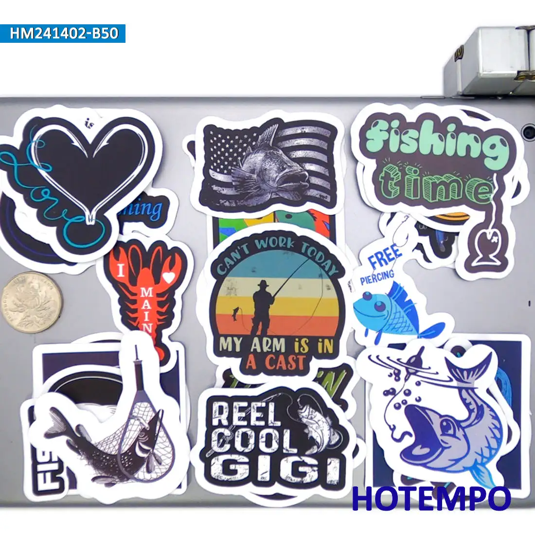 20/30/50 조각, 낚시하러 가자, 재미있는 그래피티, 어부 스타일 스티커, 보트, 어항, 수화물, 자동차, 오토바이, 전화, 스케이트보드, 헬멧, 유리, 벽, 스크랩북에 적합, 노트북 스티커