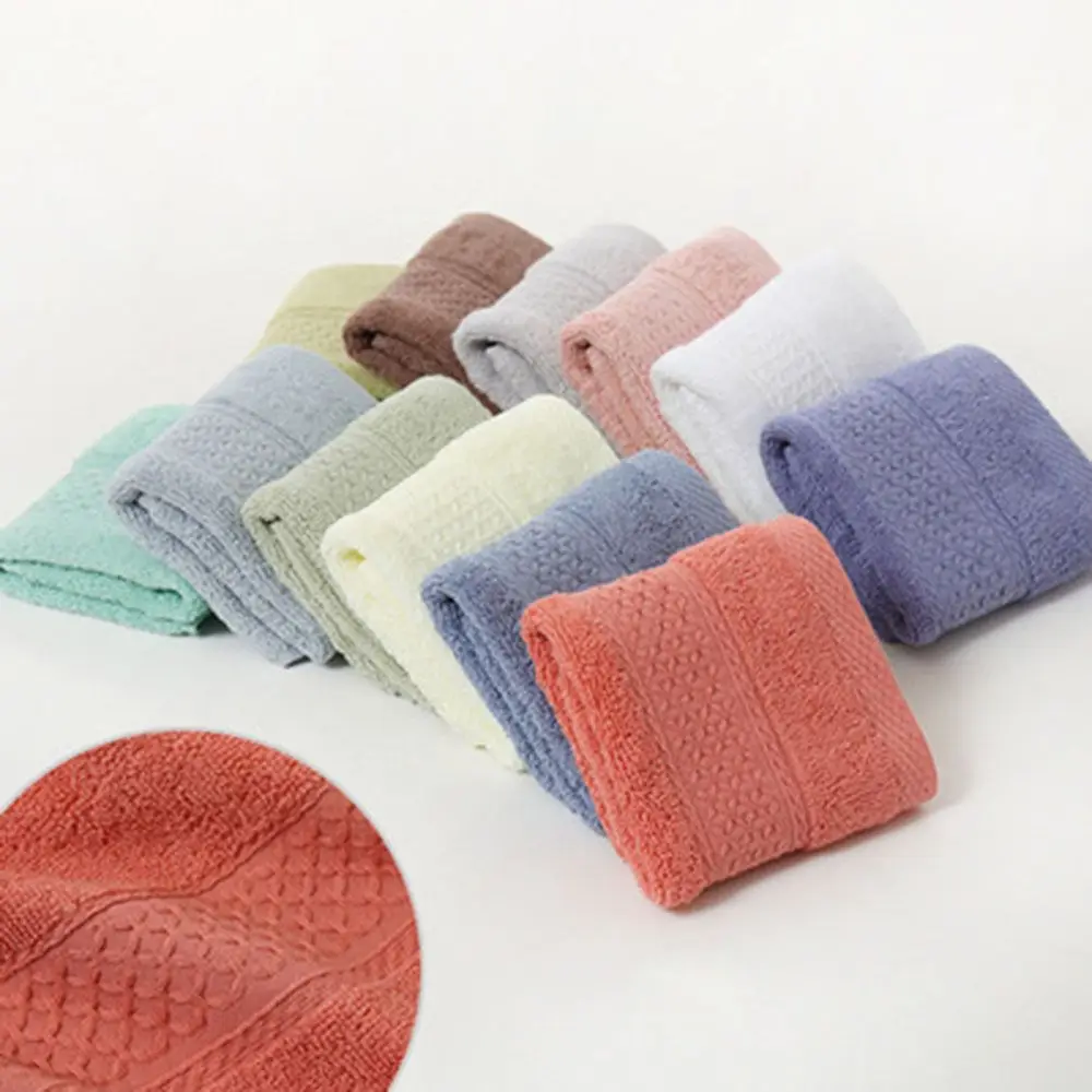 Extreme Comfort Cotton Antibacterial Absorbent Face Towel Square Scarf Dry Body Wash Cloths 3