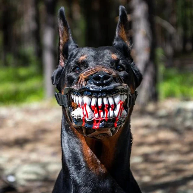 Scary Dog Safty Muzzles Costume Zombie Dog Mask Waterproof Muzzle