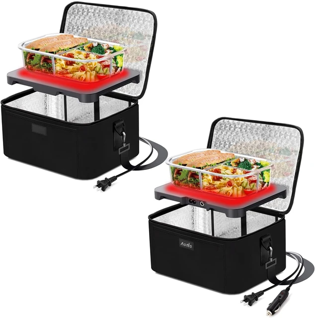 Portable Food Warmer Personal Mini Portable Oven - 110V Electric Heated  Lunch Box for Work and 12V 24V 110V 3-in-1 Car Food Warm - AliExpress