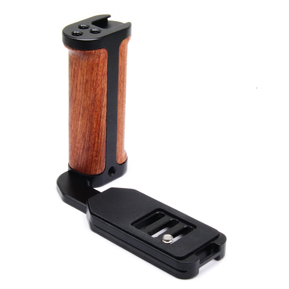 

Side Wood Handle Quick Release Plate L Bracket Universal Holder Handle Grip for DSLR Camera Canon Nikon Sony