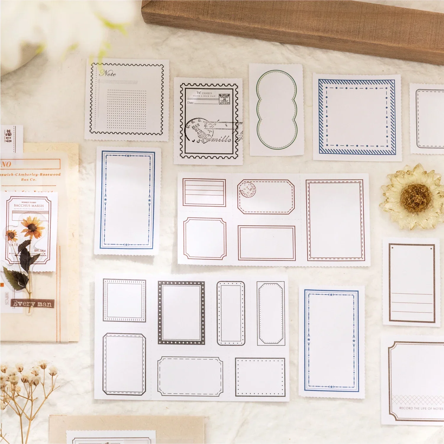 

30 листов Стикеры для записей, записывающее устройство для коллажей, грунтовка для украшения руководства, товары для книги, вырезанная искусственная кожа 205*95 мм