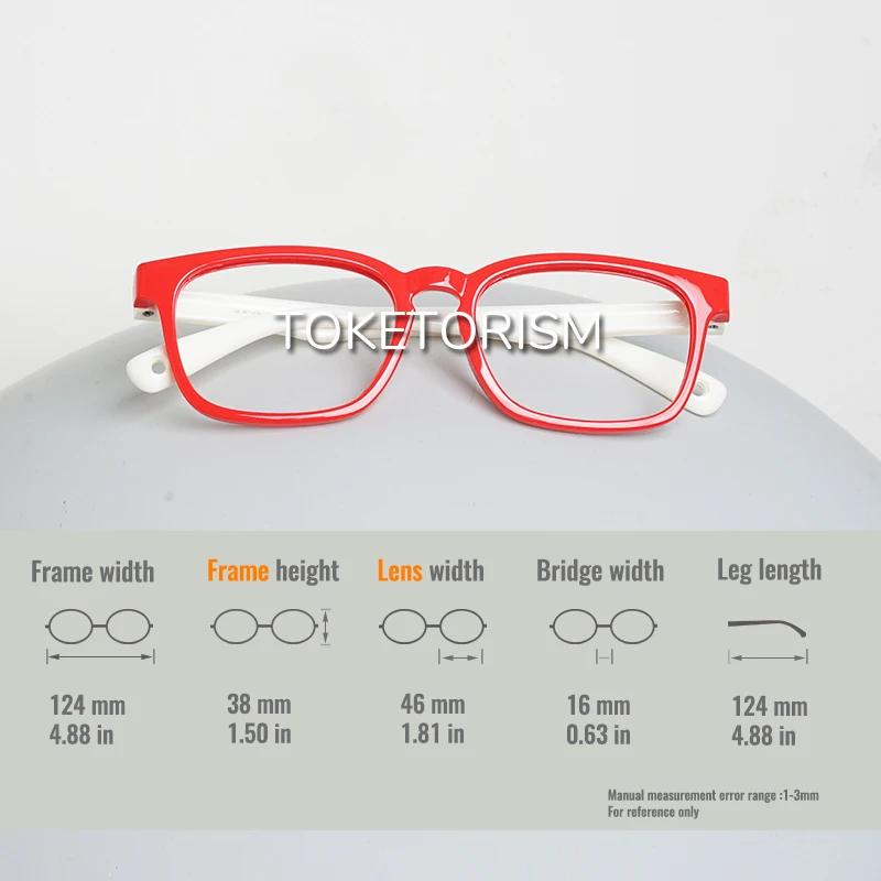 Toketorism Small Children's Glasses Anti Blue Eyeglasses Myopia Prescription Optical Frame