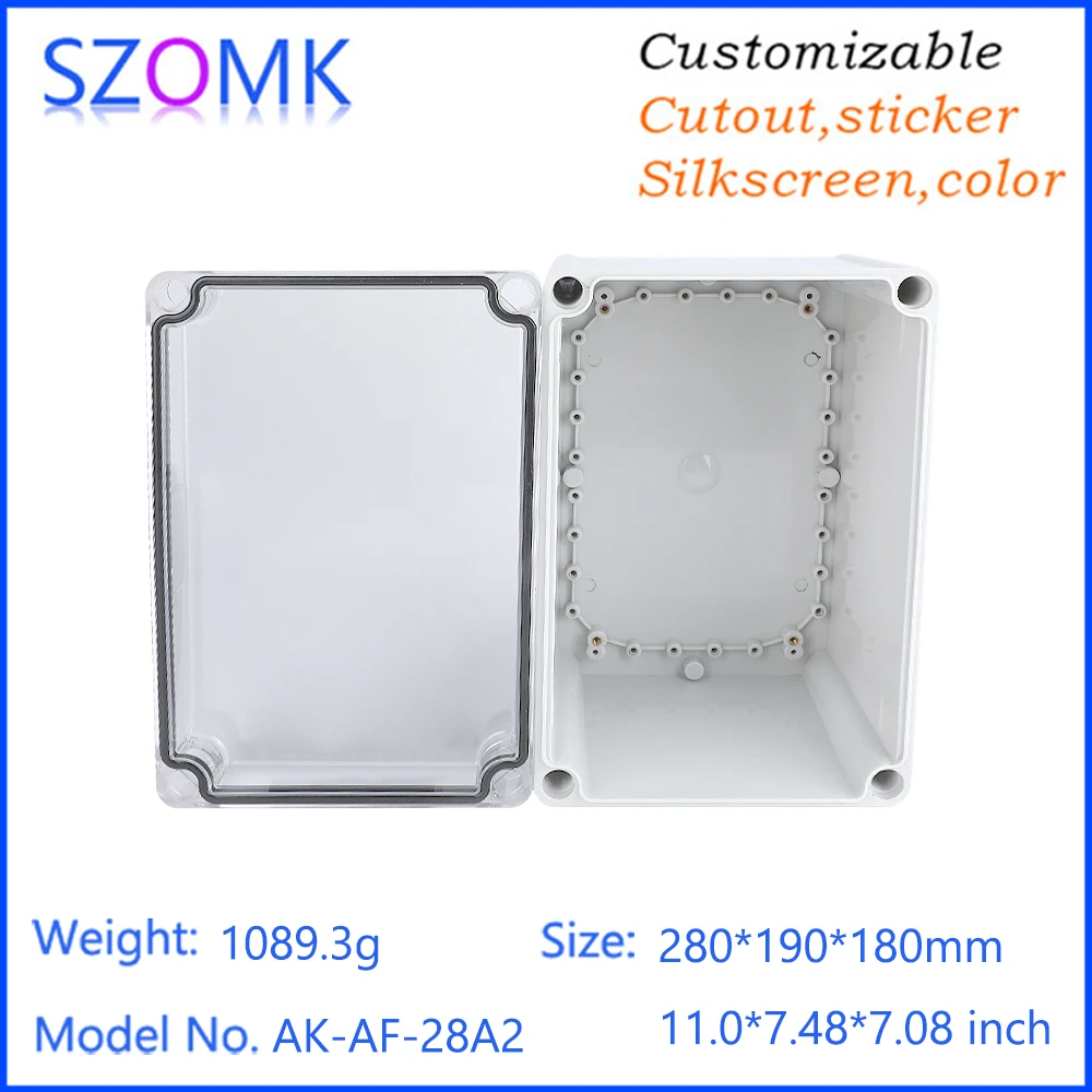 280x190x180mm Pcb Outdoor Projector Enclosure Abs Plastic