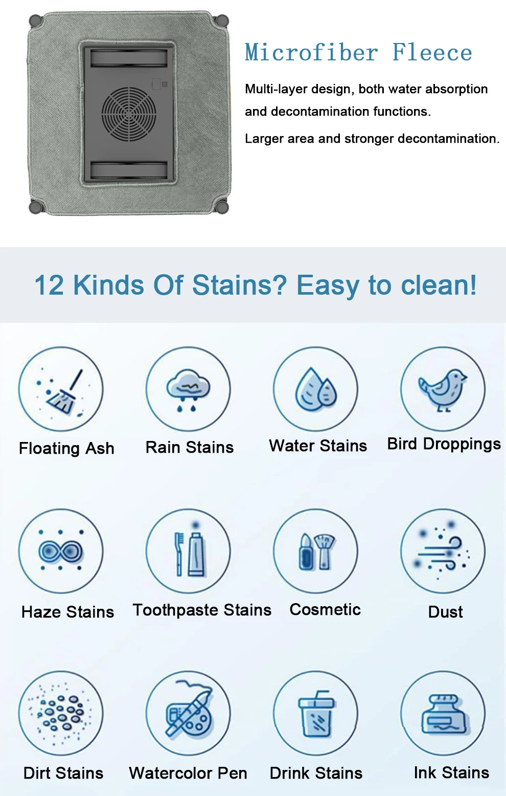 Janela Limpeza Robot Mop, High Class Cloth,