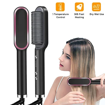 Professional Electric Hot Comb Hair Straightener
