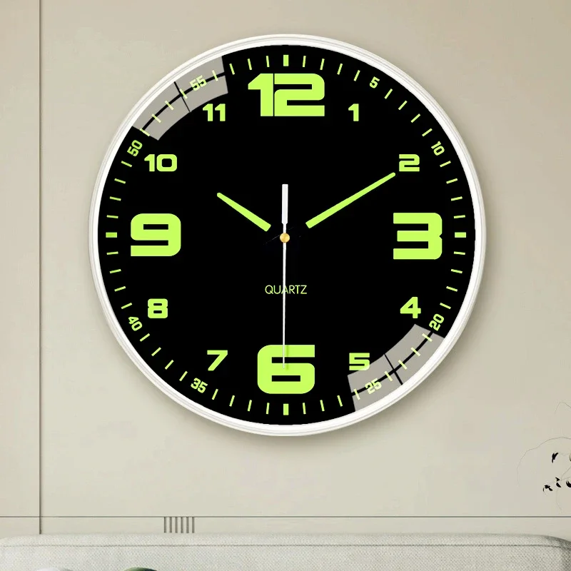 12-Inch-Glow-in-The-Dark-Wall-Clock-Night-Light-Wall-Clock-Silent-Non ...