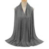 Écharpe Hijab en Jersey de coton Modal de qualité supérieure, châle musulman Long, Turban doux uni, bandeau pour femmes, bandeau africain 170x60cm