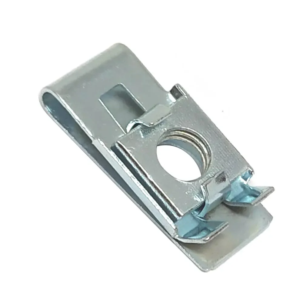 10pcs M3/M4/M5/M6 스프링 스틸 U 유형 삽입 너트 클립 (스레드 포함) 5mm 6mm 4mm 엘리베이터 슬라이더 자동차 자동차 번호판 고정