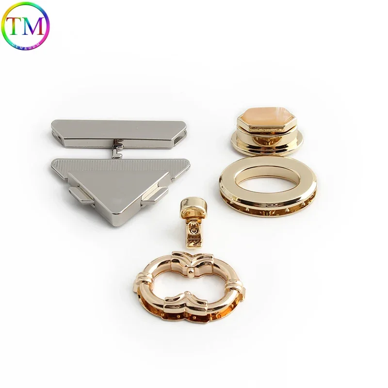 Triangle/Oval Shape Metal Rectangle Twist Turn Lock Clasp For Bag Handbags Purse Closure Buckle DIY Hardware Wallet Accessories