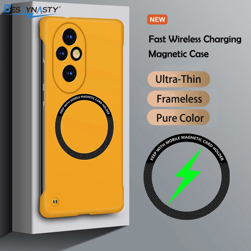 Ultra Slim Magnetic Frameless Solid Color Phone Case - Hard Cover