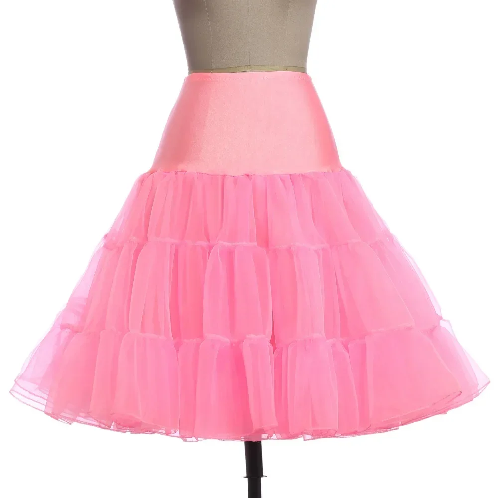 Short Wedding Petticoat 3 Layers Puffy Tulle Cosplay Woman Underskirt 65CM Knee Length Evening Tutu
