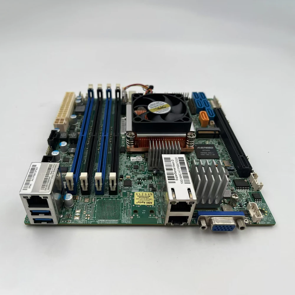 Original Server Motherboard For Supermicro X10SDV-16C-TLN2F ITX DDR4 128GB XEON D1581 NAS Perfect Test 5 Original Server Motherboard For Supermicro X10SDV-16C-TLN2F ITX DDR4 128GB XEON D1581 NAS Perfect Test - Image 3