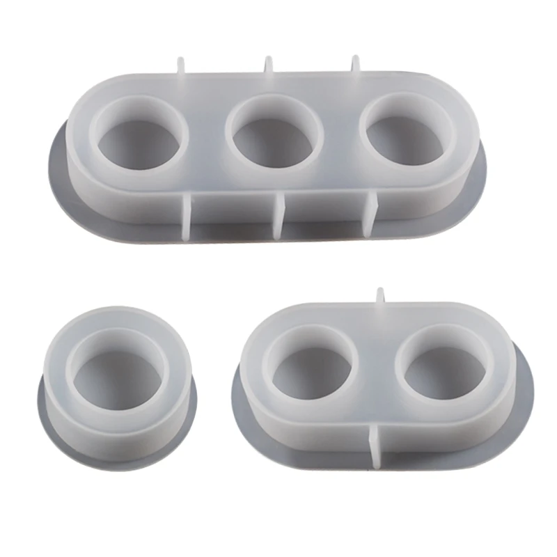 Molde de resina moldes de silicone castiçal cilíndricos faça você mesmo decorações para festas de casamento