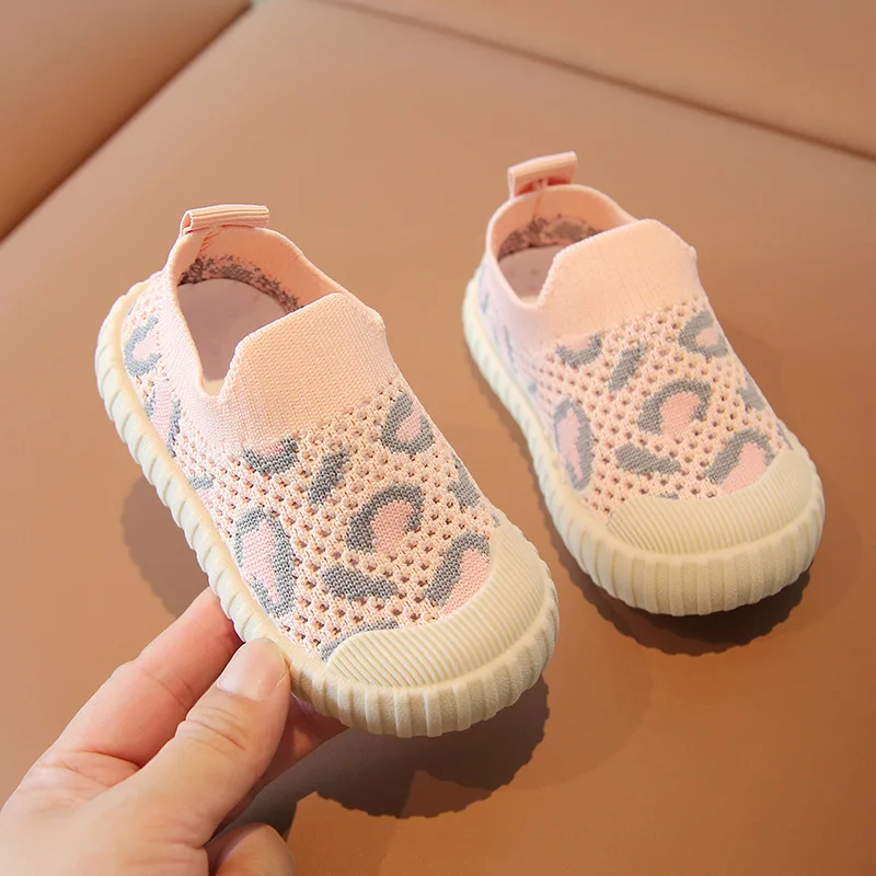 Children Mesh Breathe Sneakers Spring New Casual Leopard Boys Mesh Shoes Girls Toddler Shoes Light Soft Bottom Shoes Zapatillas 3
